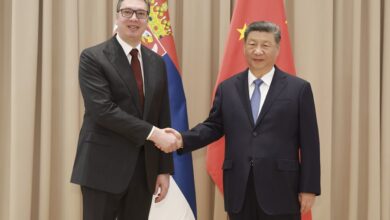 Photo of លោក Xi Jinping ប្រធានរដ្ឋចិនជួបពិភាក្សាការងារជាមួយលោក Vucic ប្រធានាធិបតីស៊ែប៊ី