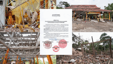 Photo of ក្រសួងធម្មការនិងសាសនា និង​គណ:​សង្ឃនាយក ទាំងពីរគណ: ញត្តិថ្កោលទោស ចំពោះ​ការវាយ​ប្រហារ​របស់​ទាហានថៃ មកលើទីអារាមសាសនា ព្រះ​ពុទ្ធ​បដិមា សាលាបុណ្យ ទីសក្ការបូជា ប្រាសាទបុរាណ និង​ទីតាំងស៊ីវិល