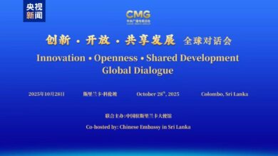 Photo of រួមគ្នាស្វែងរកការអភិវឌ្ឍនិងពិគ្រោះពិភាក្សាអំពីអនាគត ! កិច្ចសន្ទនាសកលស្តីពី”នវានុវត្តន៍ ភាពបើកទូលាយនិងចែករំលែកសមិទ្ធផលអភិវឌ្ឍន៍រួម”បានបើកធ្វើនៅទីក្រុងកូឡុំបូ ប្រទេសស្រីលង្កា