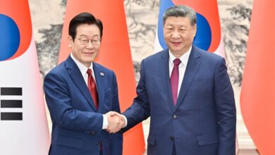 Photo of លោក Xi Jinping ប្រធានរដ្ឋចិនជួបពិភាក្សាការងារជាមួយលោក Lee Jae-myung ប្រធានាធិបតីកូរ៉េខាងត្បូង