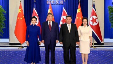 Photo of លោក Xi Jinping អញ្ជើញចូលរួមពិធីលៀងសាយភោជន៍ដែលរៀបចំឡើងដោយលោក Kim Jong-un